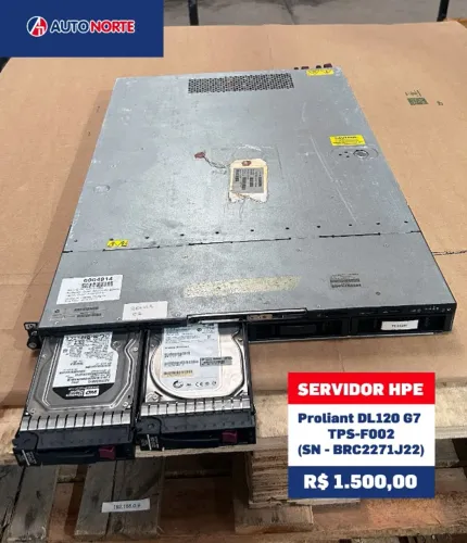 Servidor HPE Proliant DL120 G7 TPS-F002 - (SN - BRC2271J22)