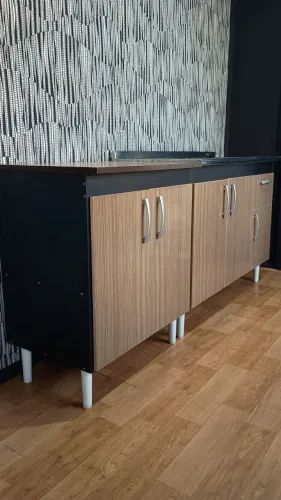 Cozinha com cuba inox