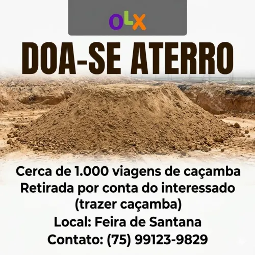 Doa-se aterro limpo!! 