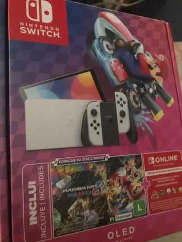 Nintendo Switch Oled 64Gb + 2 Jogos Midia Fisica - Impecável