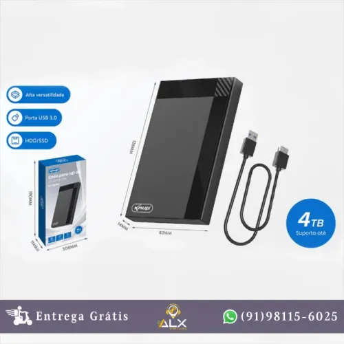 Case para Hd 3.0 de 2,5? Com Luz Rgb Hd859 *ENTREGA GRÁTIS*