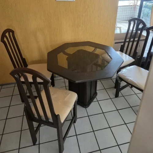 Mesa octogonal 4 lugares