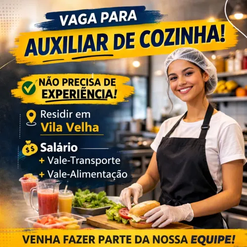 Vaga de emprego - auxiliar de cozinha Vila Velha