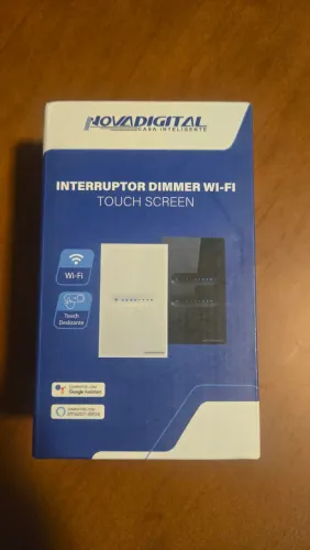 Interruptor Dimmer WiFi Touch Screen - WiFi da Nova Digital 