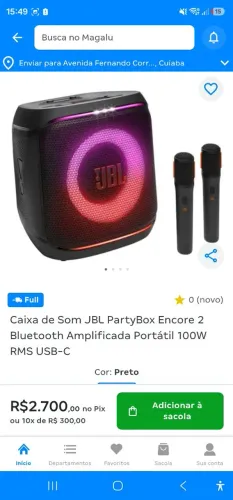 JBL Encore 2 c/ 2 microfones