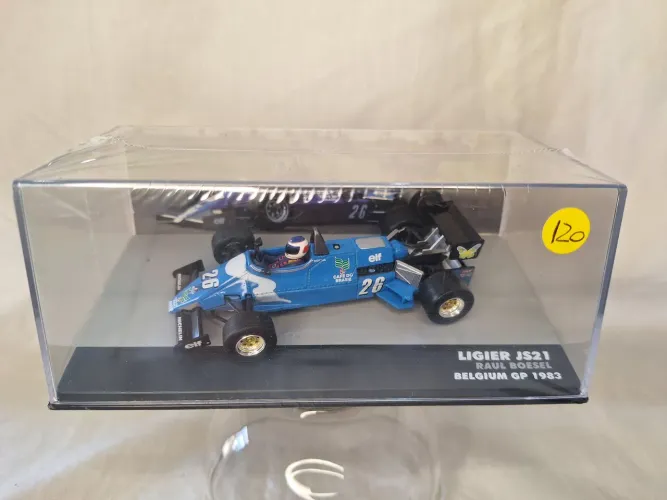 Carrinho Miniatura Fórmula 1 Lacrado c/fascículo Ligier JS21 Raul Boesel Belgium 1983
