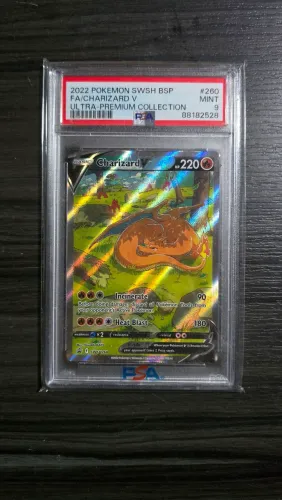 PSA 2022 POKEMON TCG SWSH BLACK STAR PROMO #260 FA/CHARIZARD V ULTRA-PREMIUM COLLECTION