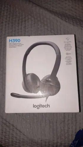 Headset com fio USB Logitech H390 Preto