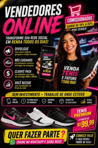 Precisa se vendedores onl%ine