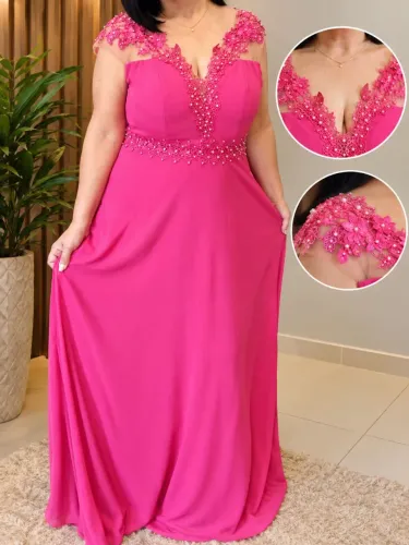 Vestido de festa cor pink