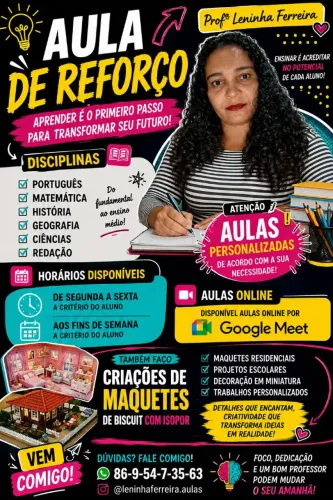 Reforço escolar de segunda a domingo ou só fins de semana