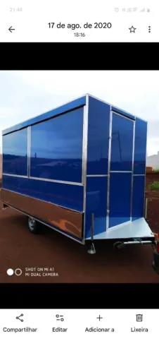 Trailer food truck carrinhos de lanche