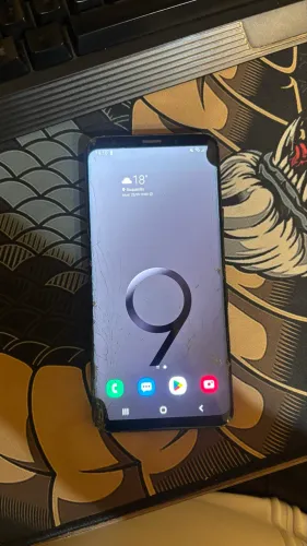 Samsung S9 Tela quebrada mas funciona tudo!