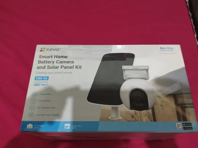 Smart home battery câmera and solar panel kit