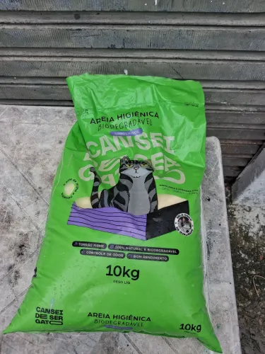 AREIA PRA GATO 10KG A BASE DE MILHO E MANDIOCA