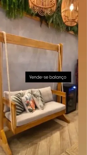 Balanço madeira arte tronco