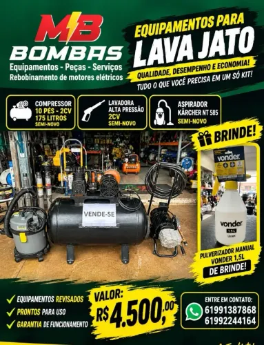 KIT COMPLETO PARA LAVA JATO - PRONTO PARA TRABALHAR!
