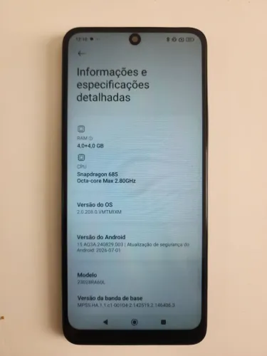 Redmi Note 12 4G 128GB - R$ 450 - Tudo Funcionando
