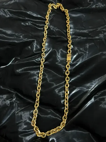 CORRENTE BAHADO OURO 18K 9MM  FECHO GAVETA