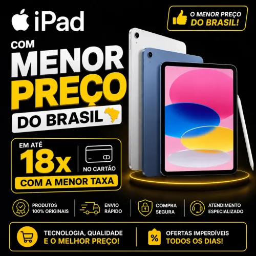 IPAD NOVOS LACRADOS COM 1 ANO DE GARANTIA MUNDIAL APPPE, LOJA NO RIOMAR.