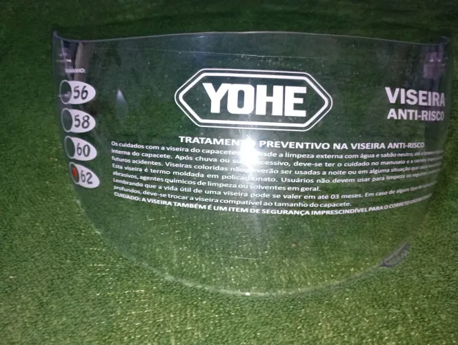 Viseira capacete Yohe, Helt cobra e Helt elite N62.