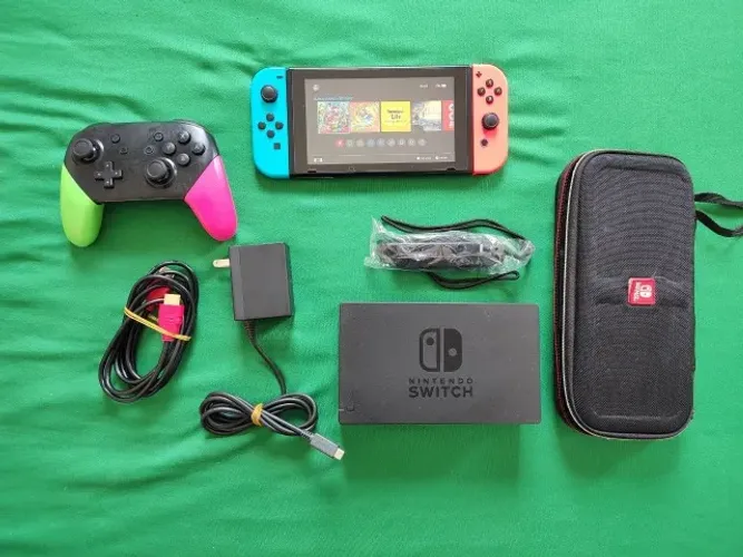 nintendo switch desbloqueado 128gb com controle de brinde, faço envio