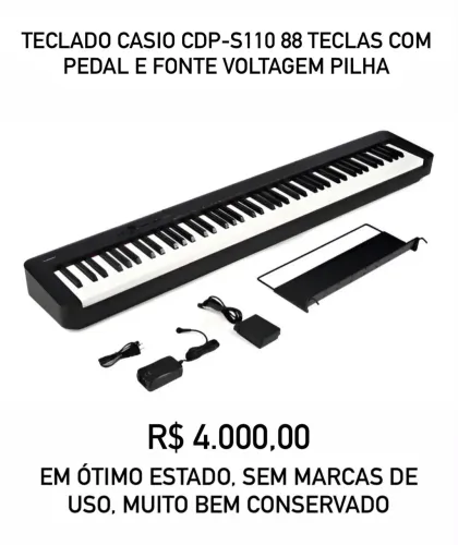 Piano elétrico Casio