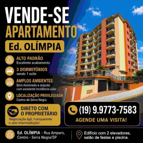 Apartamento em Serra Negra 3 quartos - 1 suíte