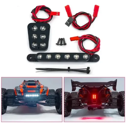 Kit de Iluminação de Led Dianteria e Traseira Para Rc Traxxas XRT