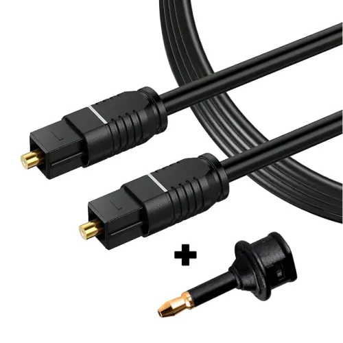 Adaptador Mini Toslink com Cabo De Áudio Óptico 1m 2m 3m 5m 10m Spdif Ótico Digital