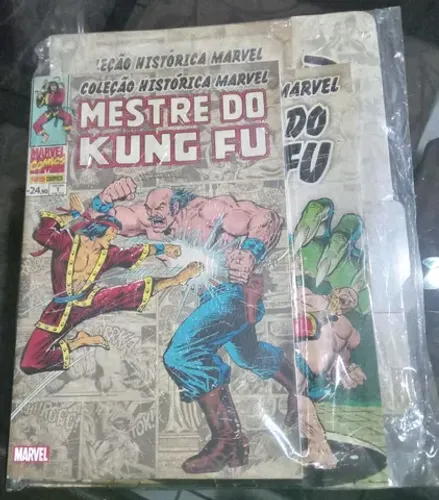 HQ Mestre do Kung fu vol 1 da coleção histórica Marvel lacrada com Box da panini comics