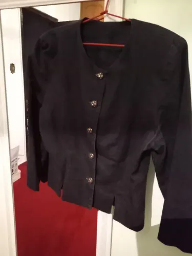 Blazer curto (altuira da cintura) social, alfaiataria, estado novo - Tamanho 38