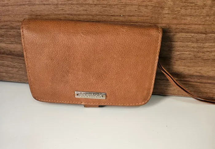 Carteira shoestok couro legítimo caramelo perfeita