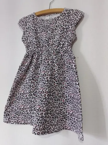 Vestido infantil animal print - tamanho 4 anos