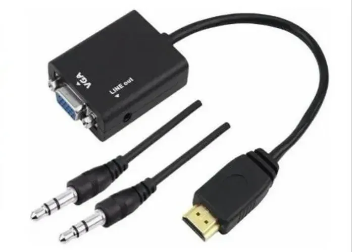 Conversor HDMI para VGA com Áudio