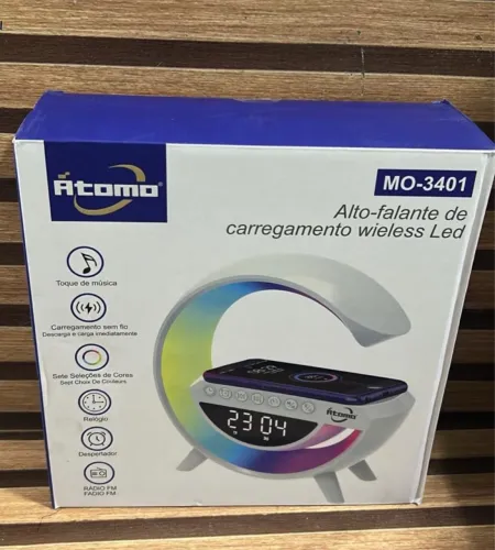 Caixa de som e carregador indução
