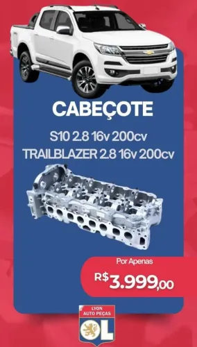 Cabeçote S10/Trailblazer 2.8 16v 200cv