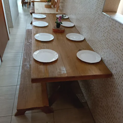 Mesa nova rústica para área gourmet