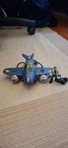 Avião com piloto de brinquedo Imaginext