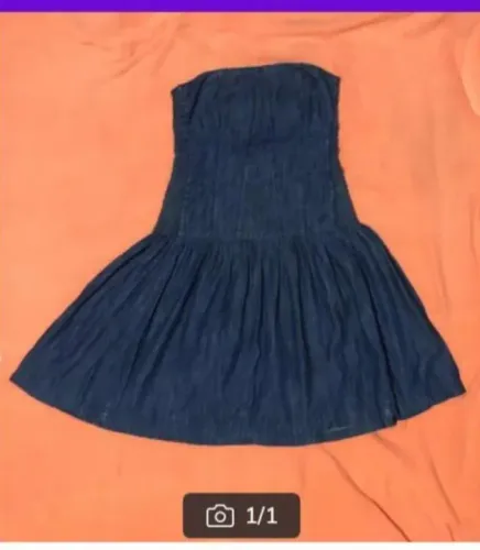 Vestido Jeans Sem Alças