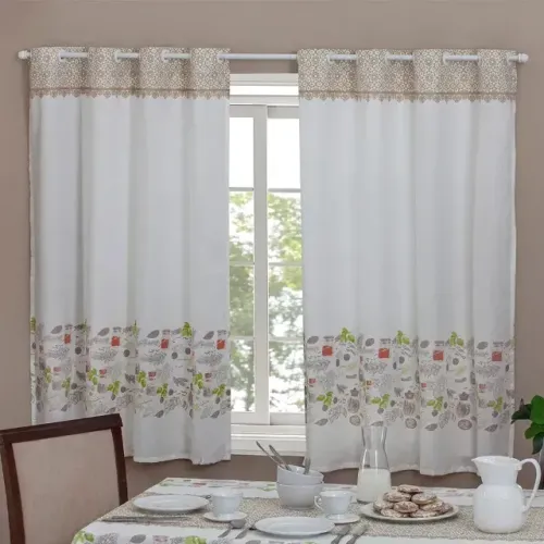 Cortina Para Cozinha 200x140cm Com Ilhos Casa Alegre Martina