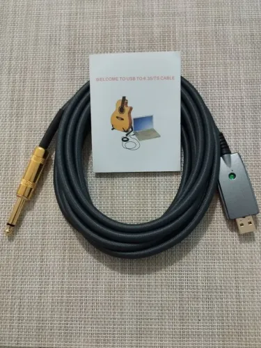 Cabo USB para Guitarra 6.35mm - Conecte sua guitarra ao PC!