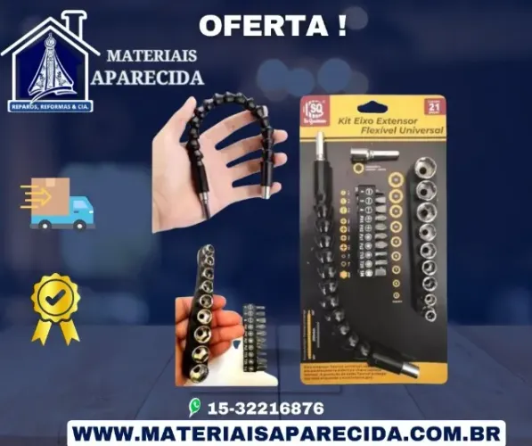 Kit Eixo Extensor Flexivel Soquetes C/21 SQ 4257