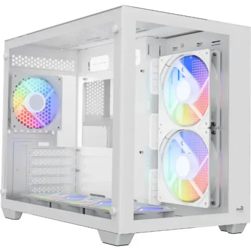 Gabinete Gamer Aerocool Dryft White *Com 6 Fans Led Rgb* - Micro-ATX e Mini-ITX - WZetta