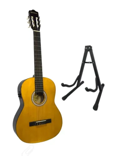 KIT-VIOLAO ELETRO-ACUSTICO MARCA WALDMAN + Suporte De Chão P/ Instrumentos 