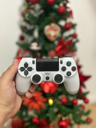 CONTROLE DE PS4 SEM FIO BRANCO