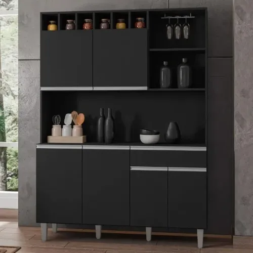 Armário de Cozinha Alice 6 Portas 1 Gaveta - (FAZEMOS ENTREGA DF E ENTORNO )