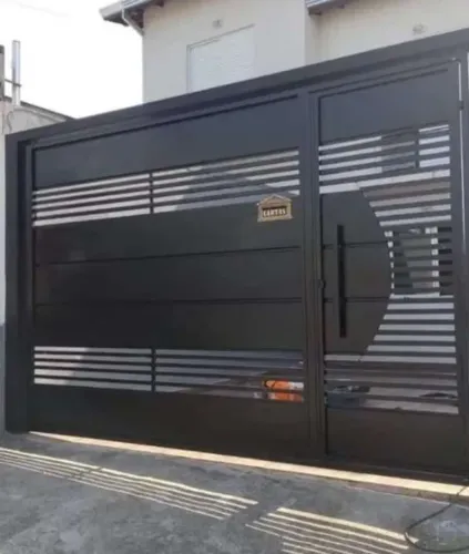 Portão Basculante 4.00x2.50 Ferro Galvanizado