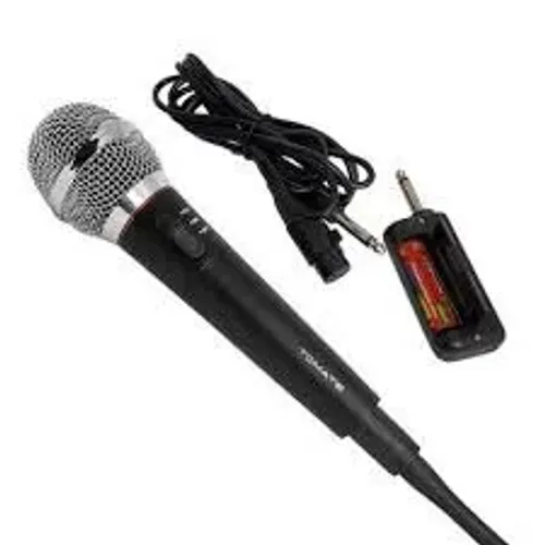 Microfone Sem Fio P10 - 2 em 1 - Com fio e Sem Fio