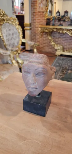 Antiguidades, busto antigo figura egípcia resina, decoração 